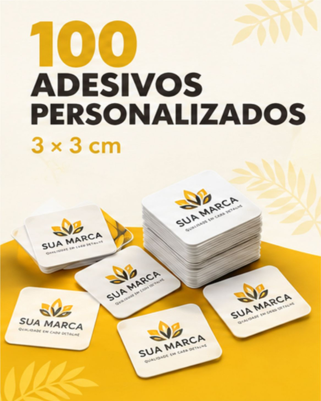 ?? ADESIVOS PERSONALIZADOS ? 3 ? 3 CM
Pequenos detalhes que fazem a diferen?a!
Personalize seus produtos e embalagens com adesivos que levam sua marca ainda mais longe.
Ideais para fechar embalagens, identificar produtos, personalizar lembra